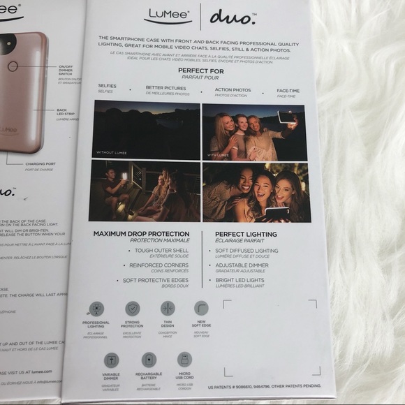LUMEE Duo Rose Gold Light Up Selfie iPhone Case - Picture 7 of 8